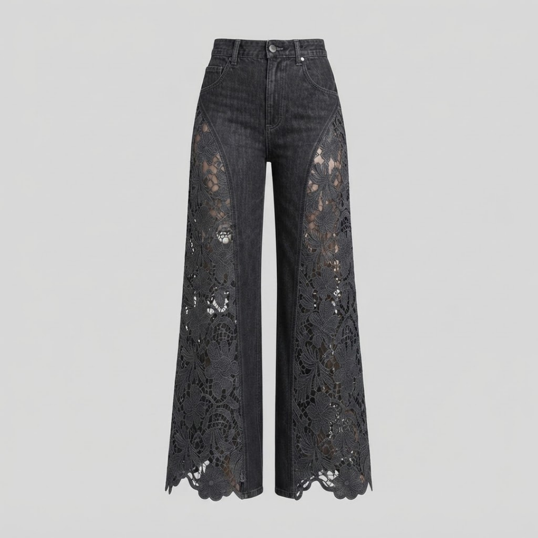 HANNAH | Wide-leg jeans with embroidery