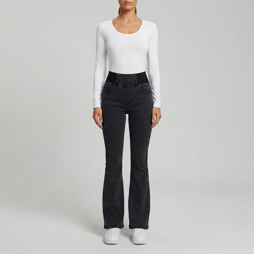 AMELIA | High-waist flare pants with stretch fit