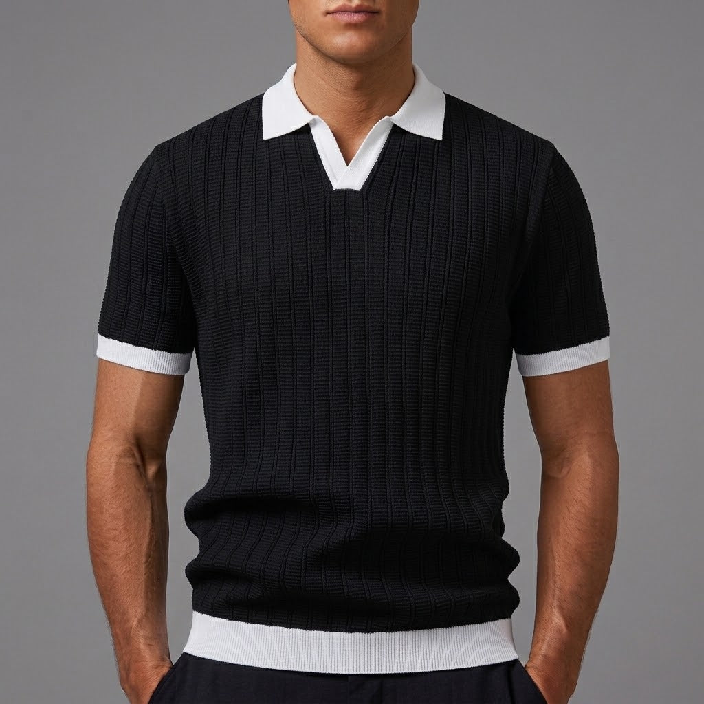MORGAN | Polo shirt with Johnny collar