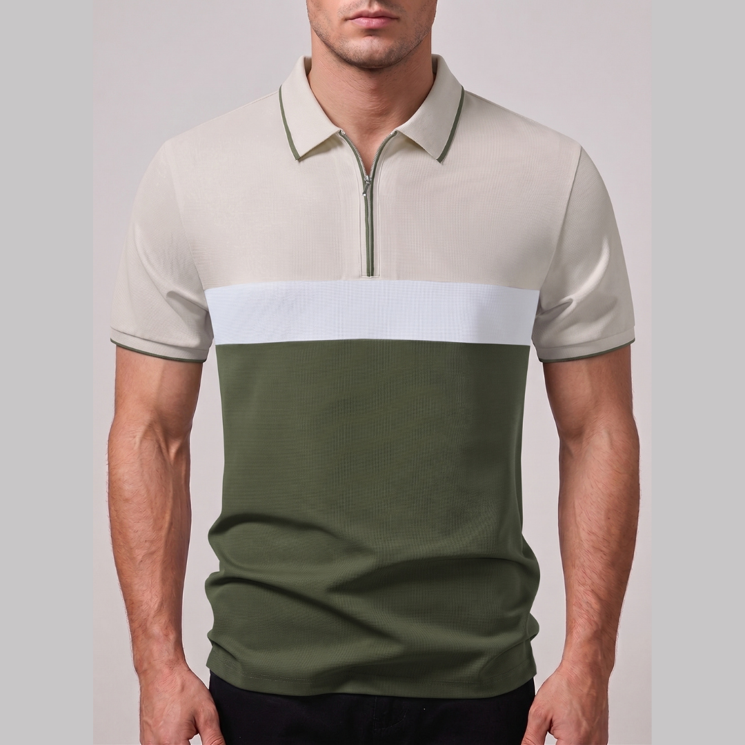 HENRY | Polo with zip neckline