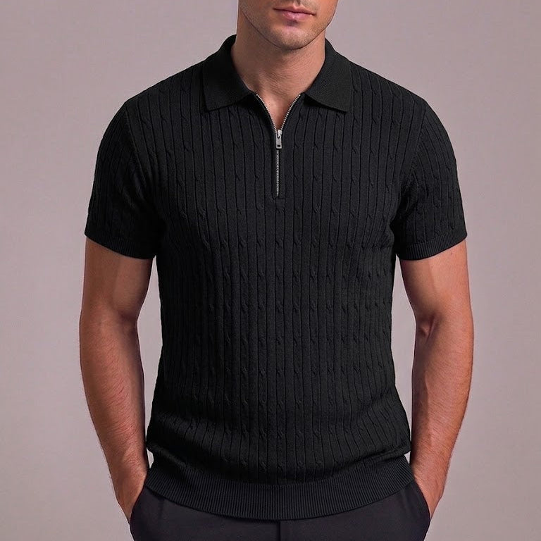 WYATT | Polo with zip collar