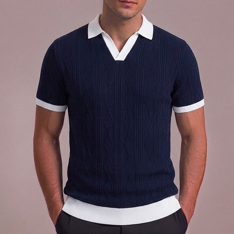 OWEN | Polo with geometric jacquard