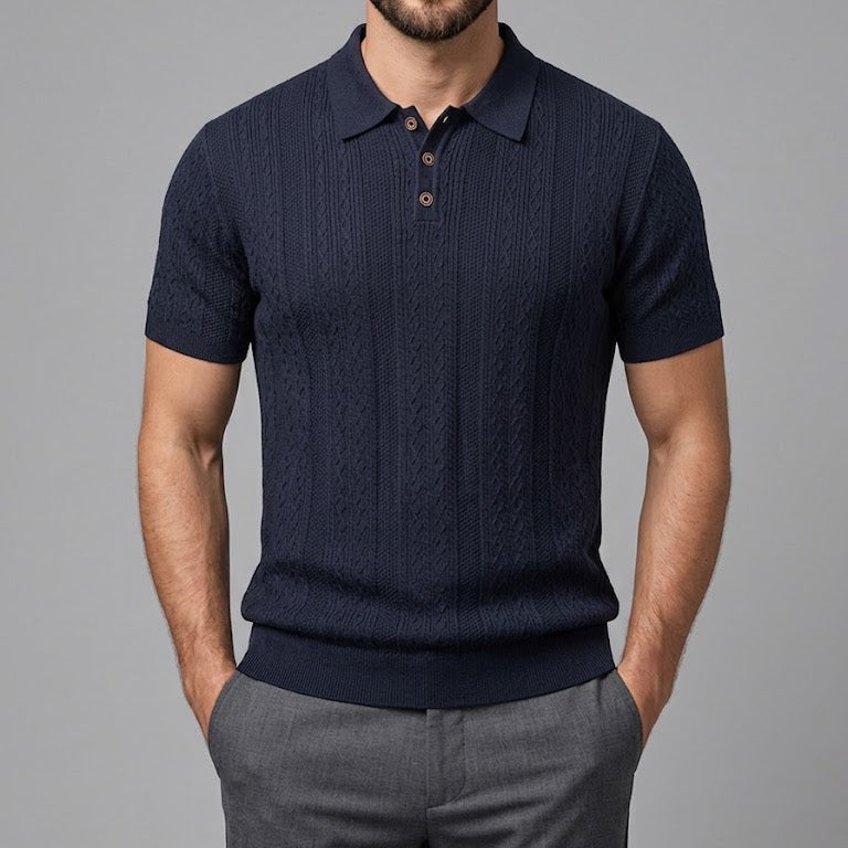 JASPER | Polo with geometric jacquard