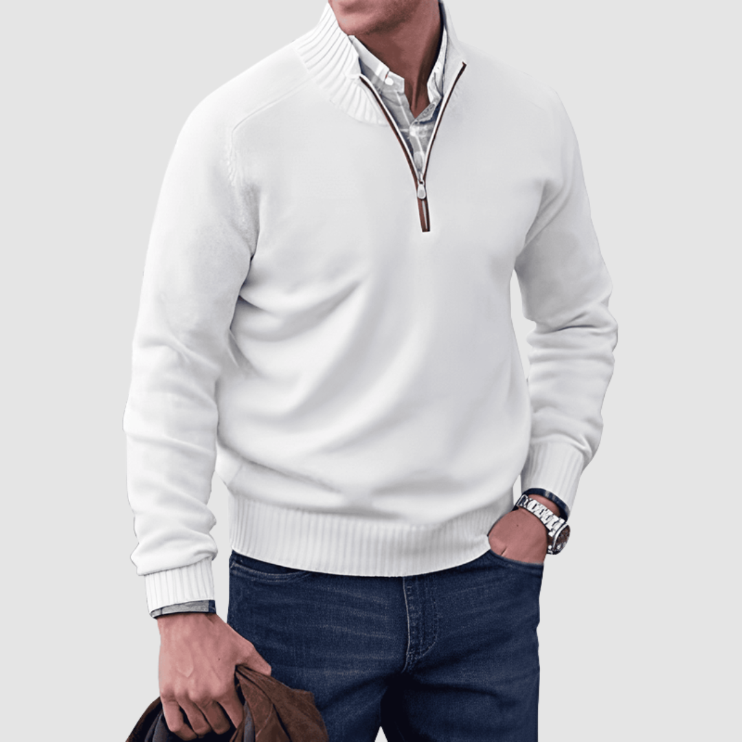 BENJAMIN | Zip pullover with mock neck