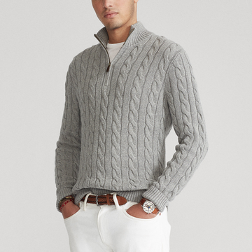 HENRY | Half-zip sweater with high collar