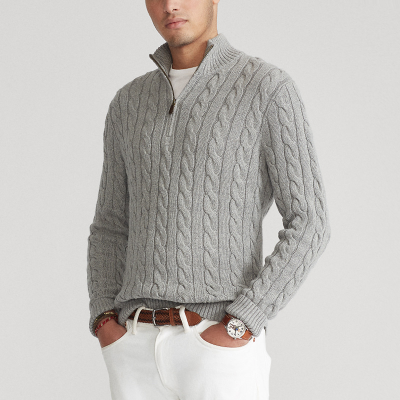 HENRY | Half-zip sweater with high collar