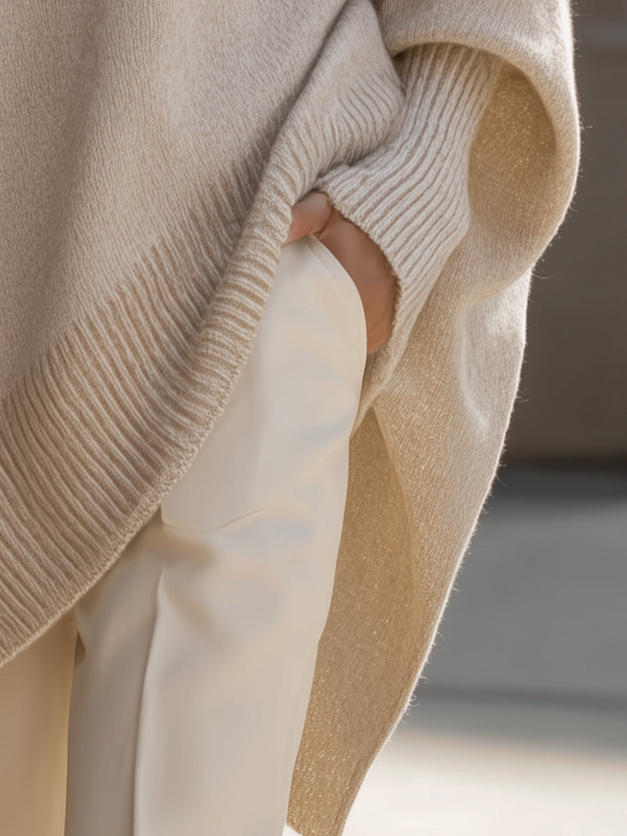 GRACE | Oversized sweater with ribbed trim