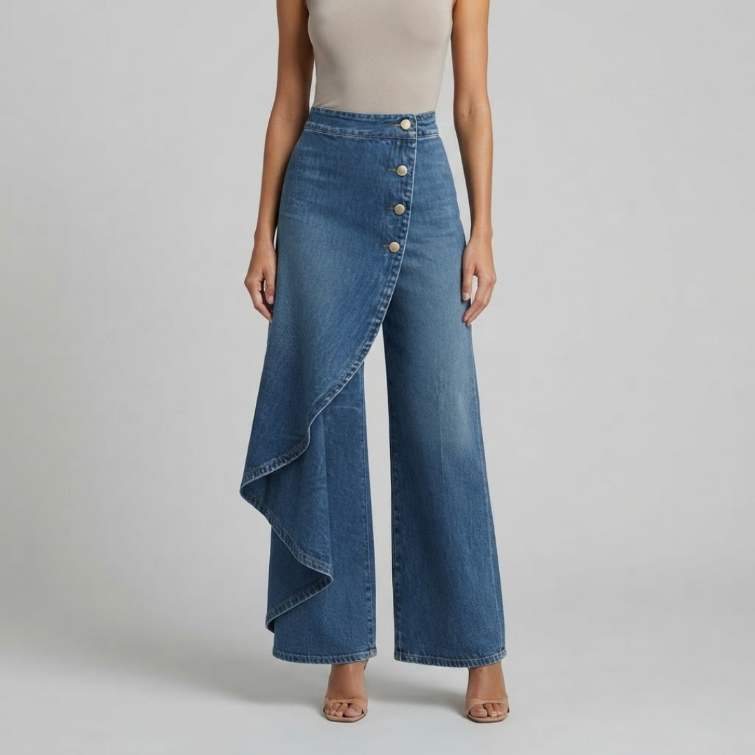 CHARLOTTE | Slim wrap jeans with stretch