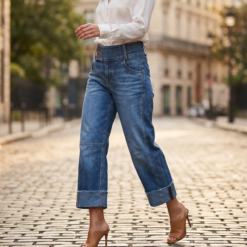 EVELYN | Wide-leg jeans with high waist