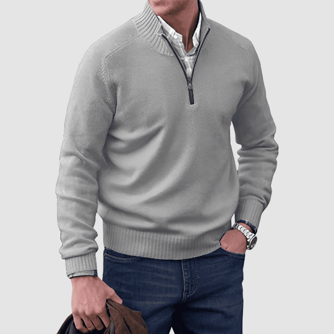 BENJAMIN | Zip pullover with mock neck