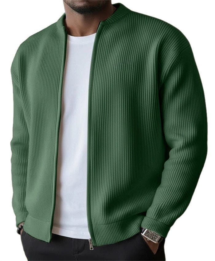 ANDRÉ FERRAN | Ribbed zip cardigan