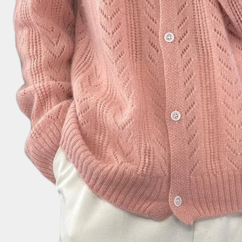 ELLA | Cardigan with cable-knit texture