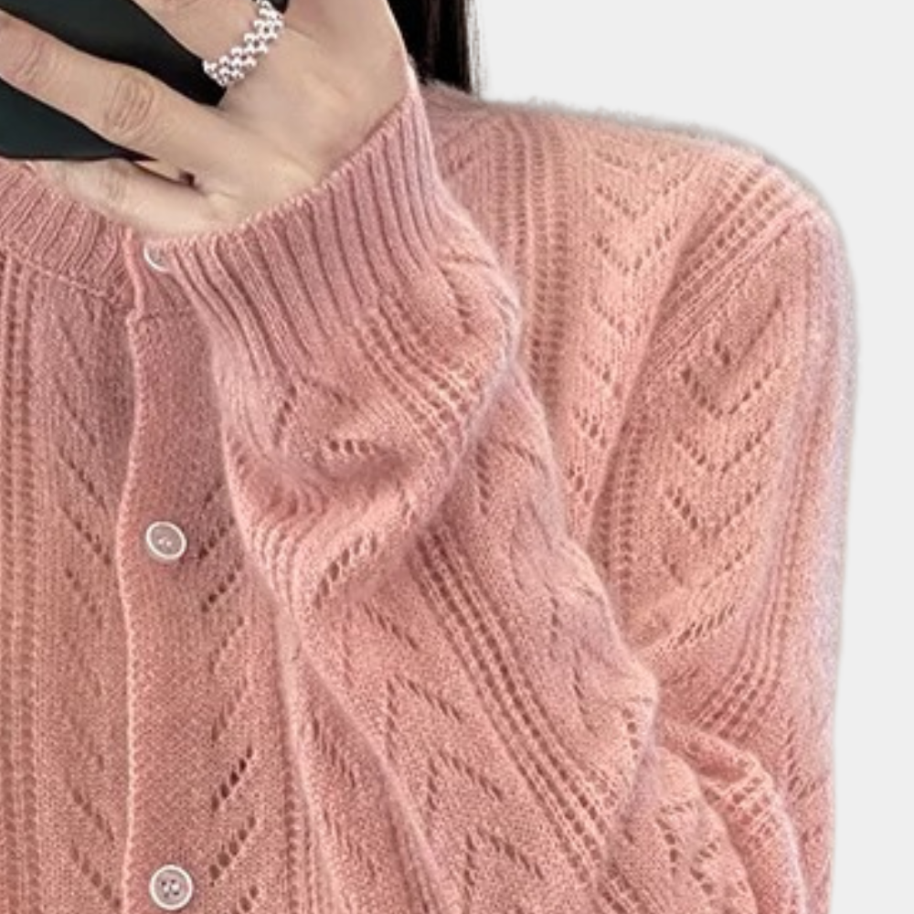 ELLA | Cardigan with cable-knit texture