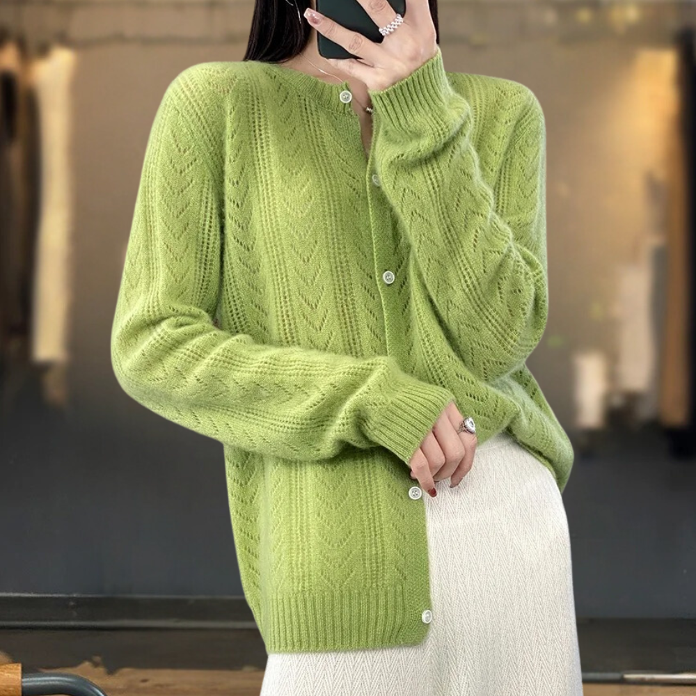 ELLA | Cardigan with cable-knit texture