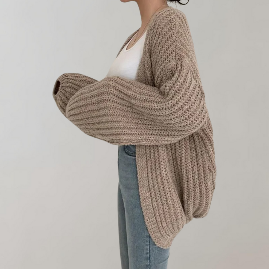 ZOE | Oversized cardigan with chunky knit