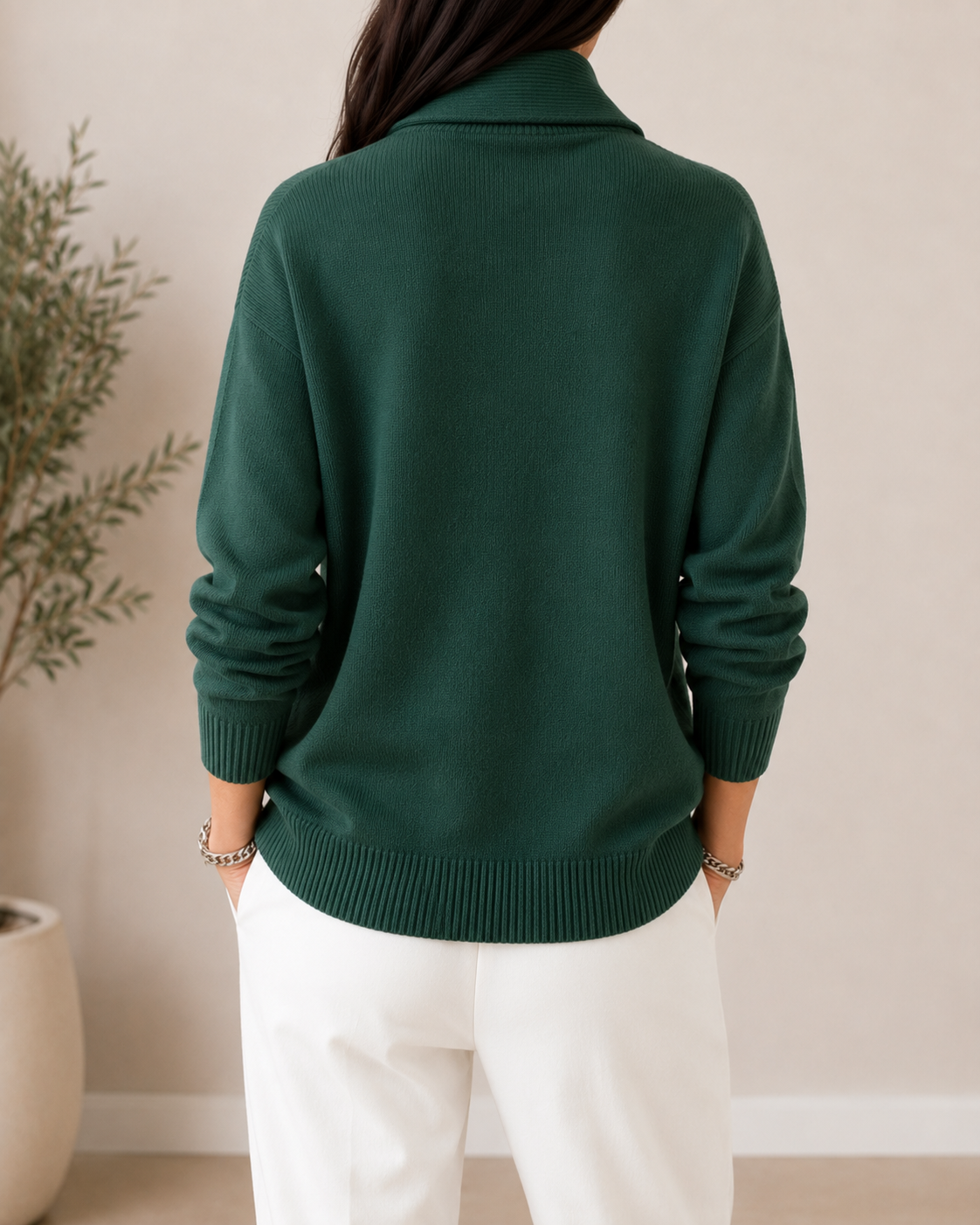 EVELYN | Pullover sweater with shawl collar