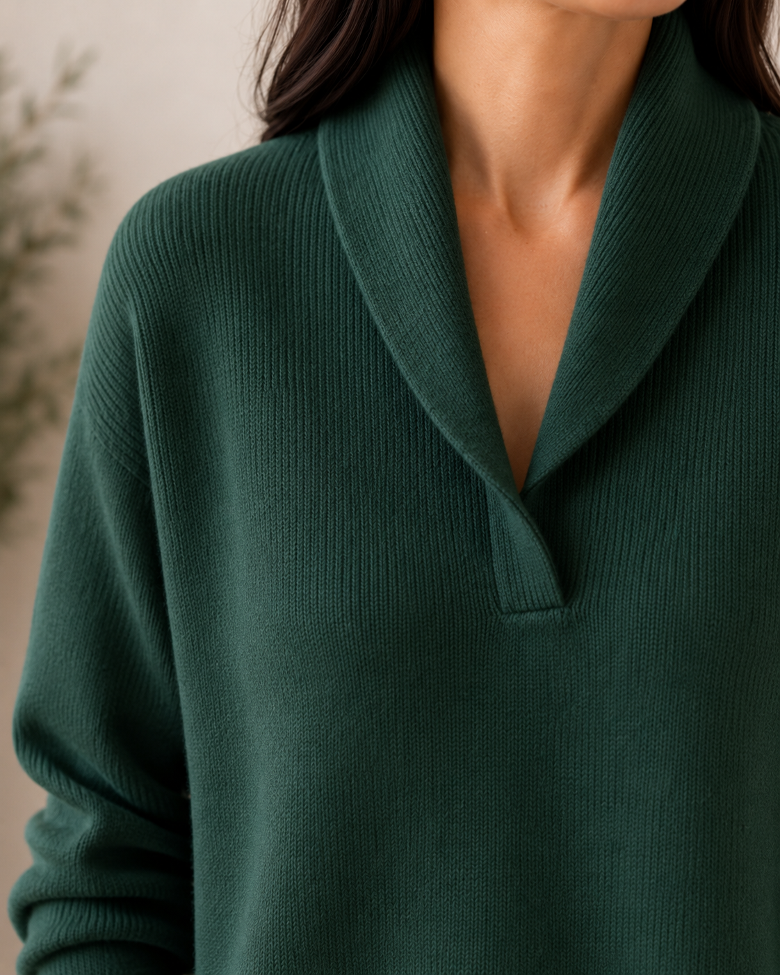 EVELYN | Pullover sweater with shawl collar