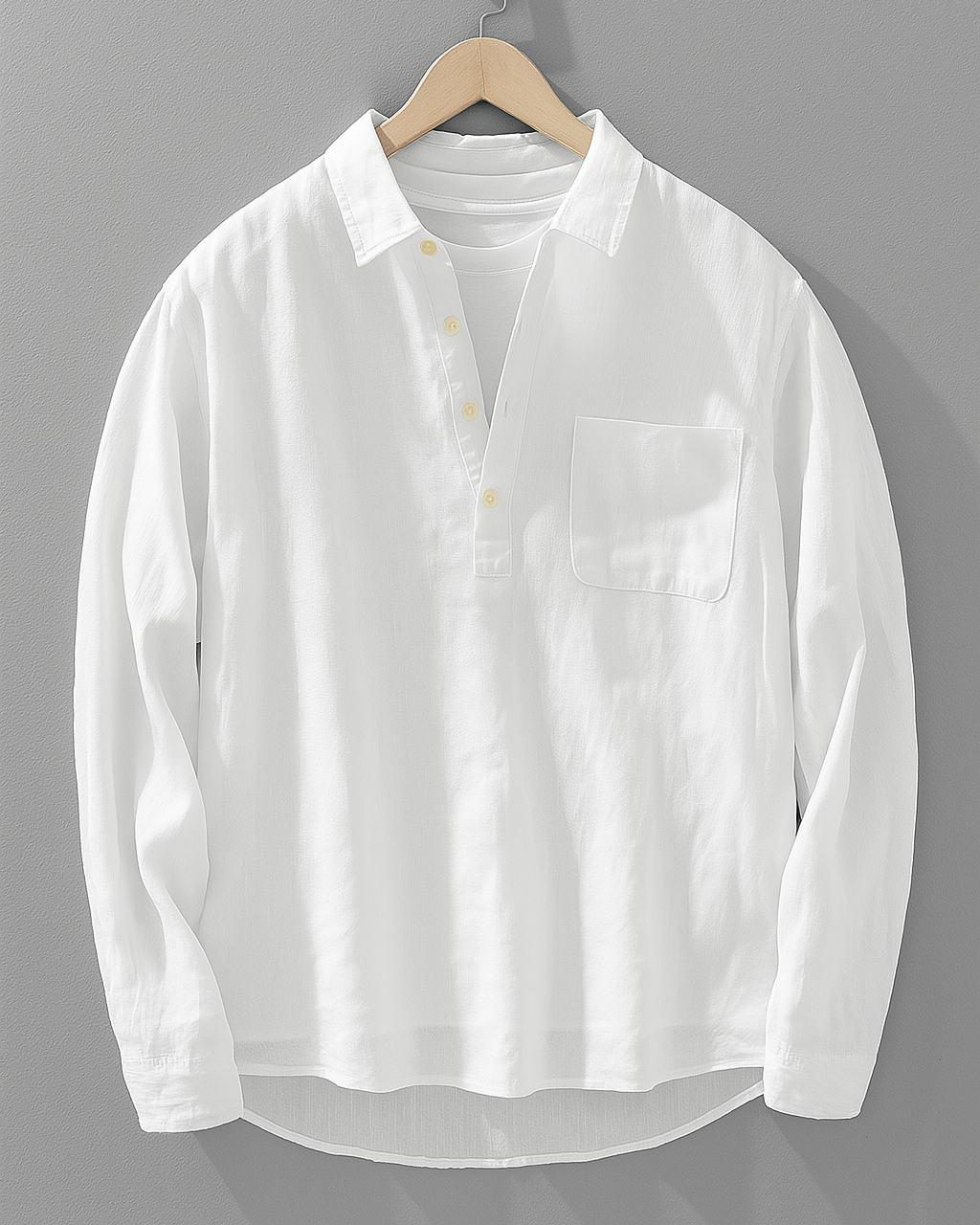 NORA | Shirt with half-placket popover