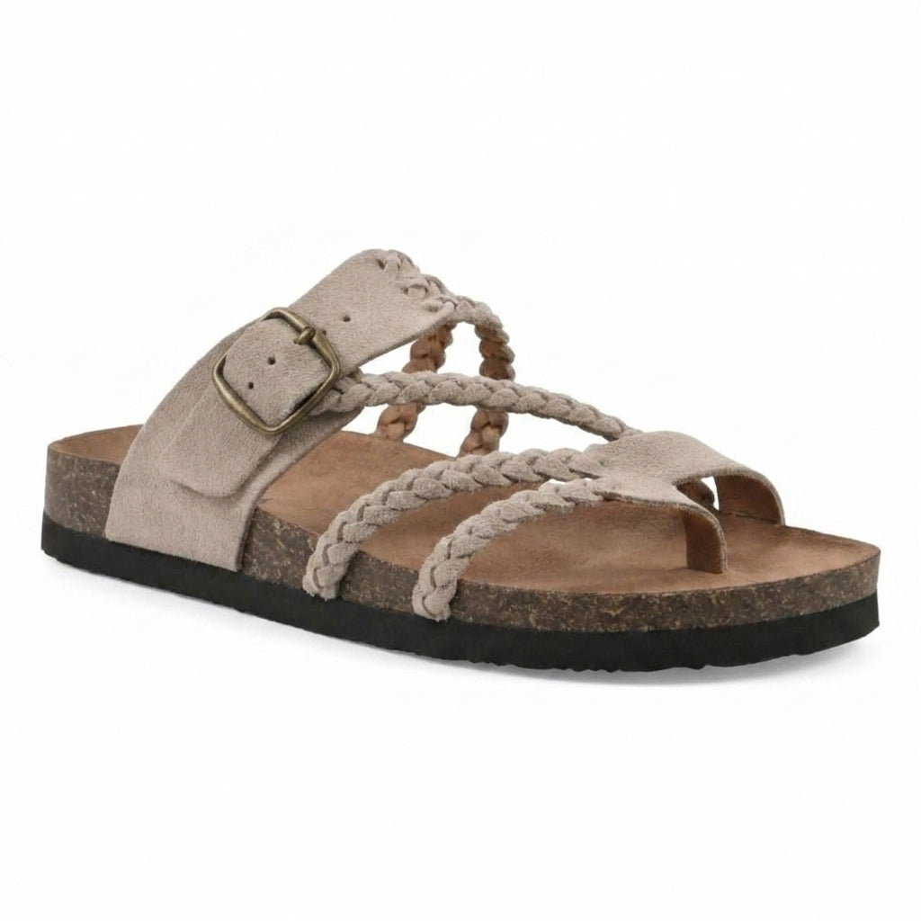 EVELYN | Braided sandals with cushioned footbed