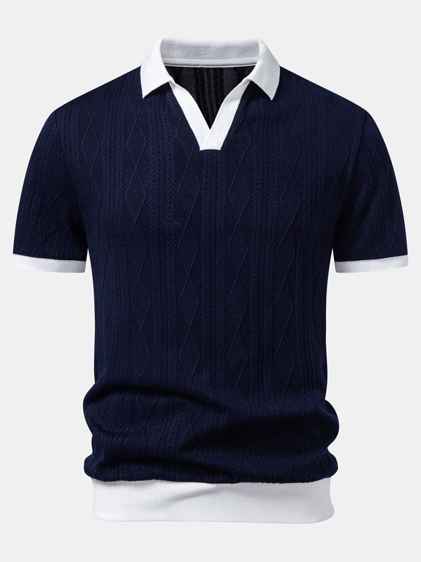 OWEN | Polo with geometric jacquard