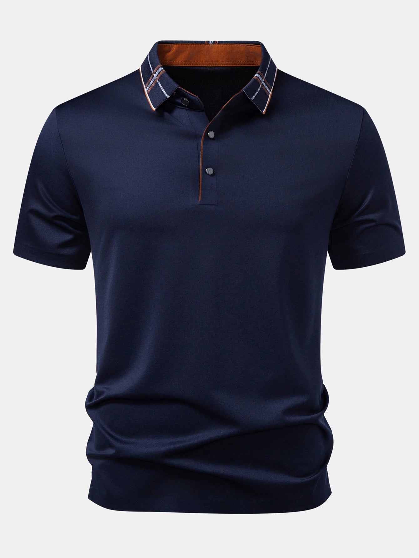 ELIJAH | Polo with plaid collar