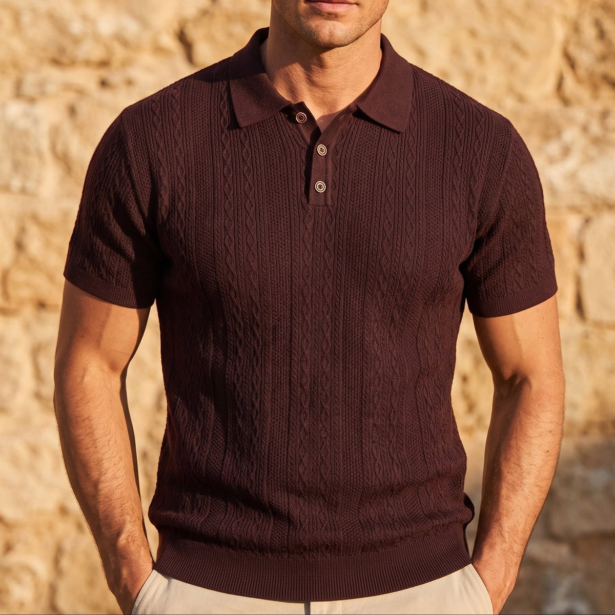 JASPER | Polo with geometric jacquard