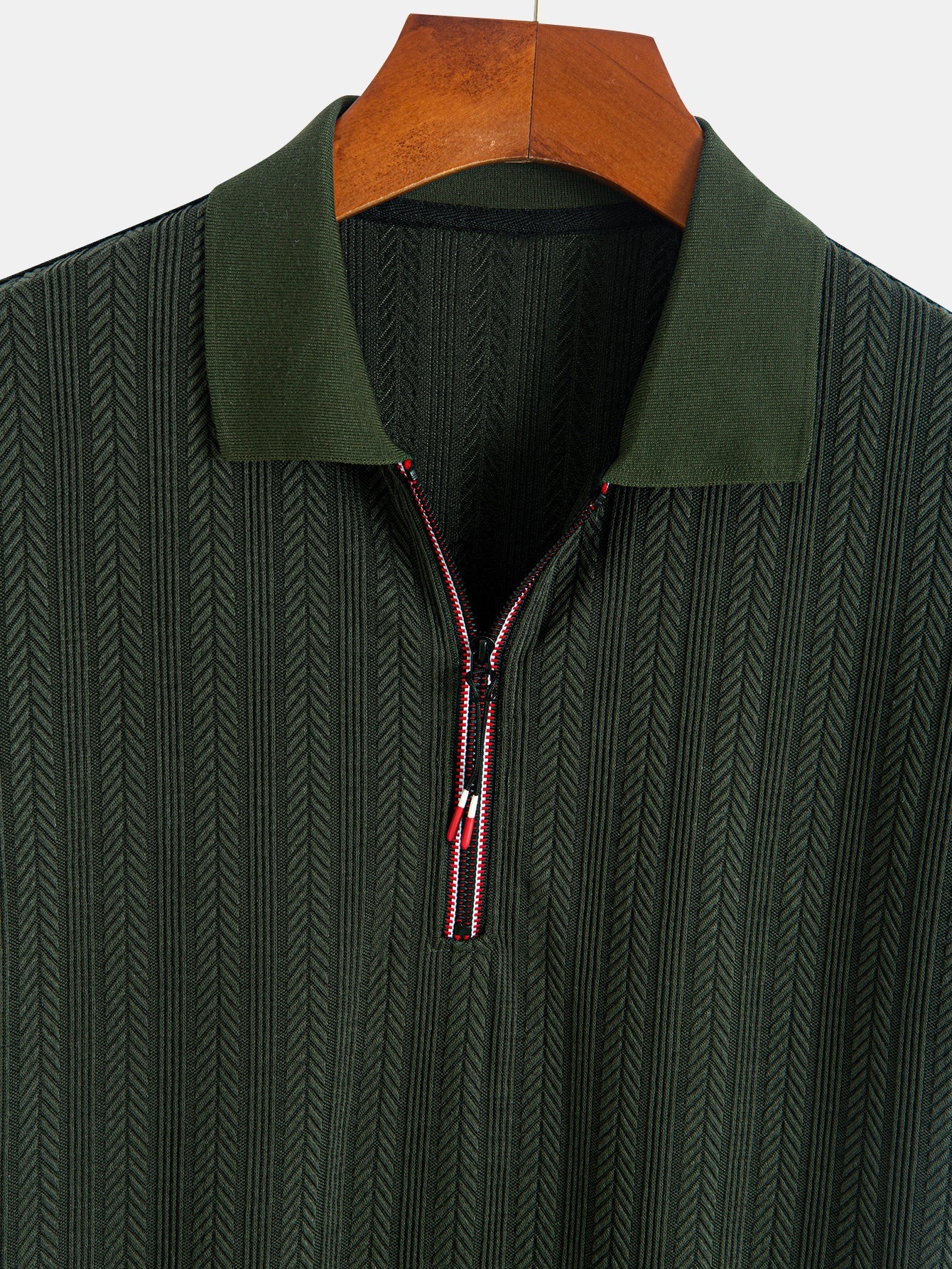 OLIVER | Polo with herringbone texture