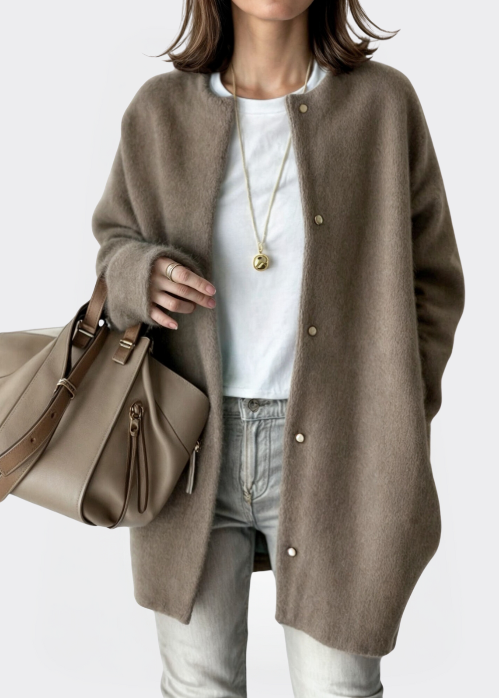 GRACE | Open-front cardigan with relaxed fit