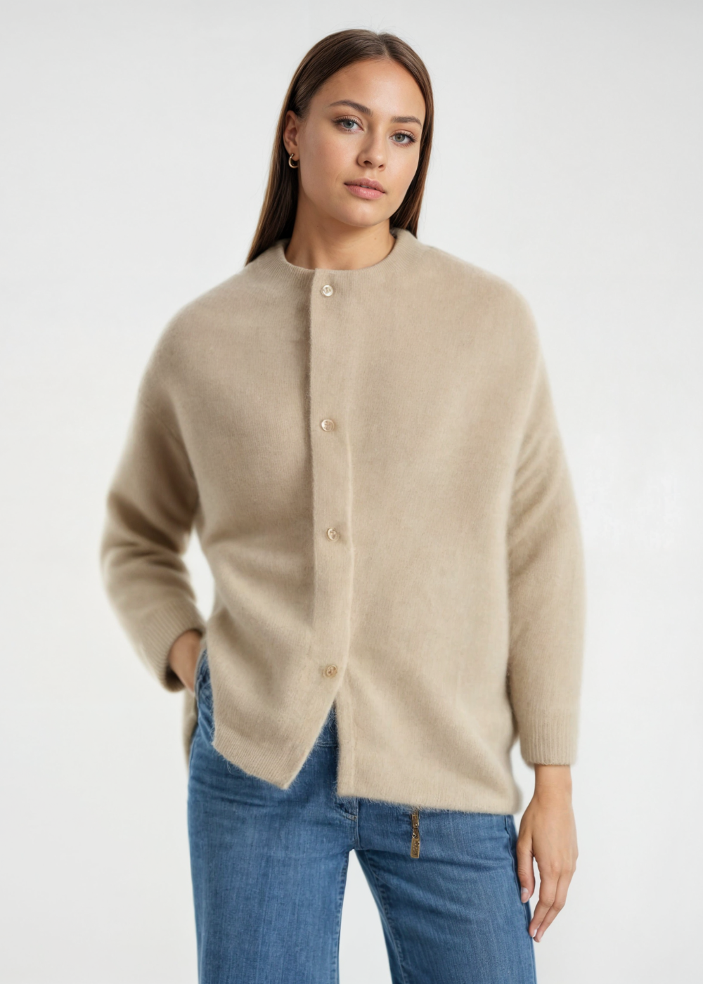 GRACE | Open-front cardigan with relaxed fit