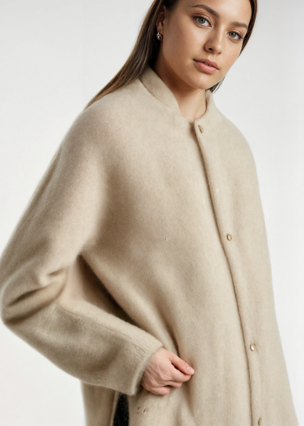 GRACE | Open-front cardigan with relaxed fit