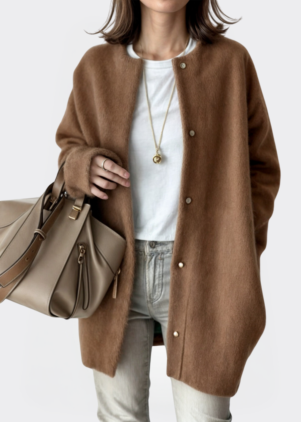 GRACE | Open-front cardigan with relaxed fit