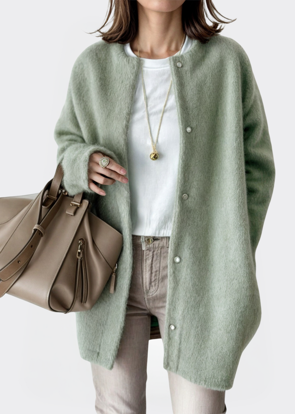 GRACE | Open-front cardigan with relaxed fit