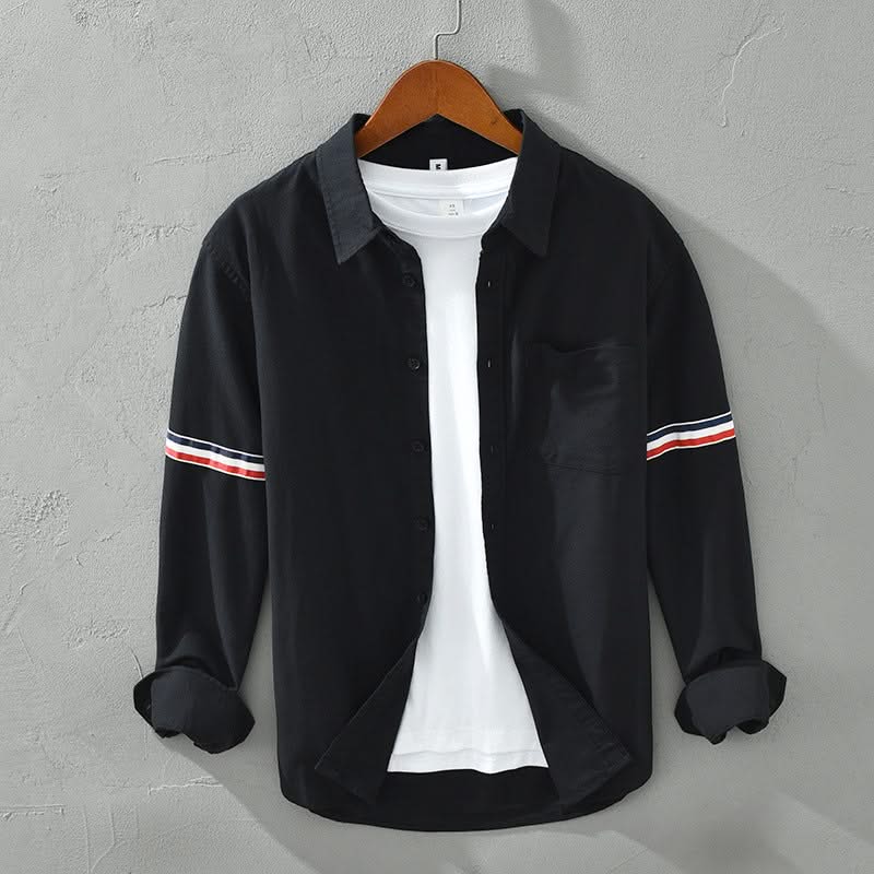 LITA | Shirt with stripe sleeve detail