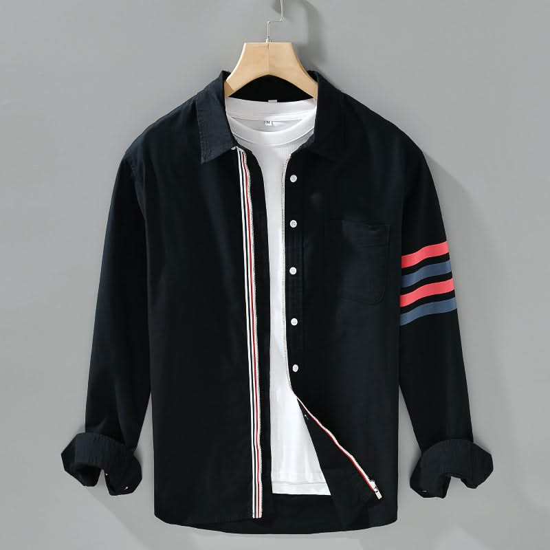 AUSTIN | Button-up shirt with stripe accents