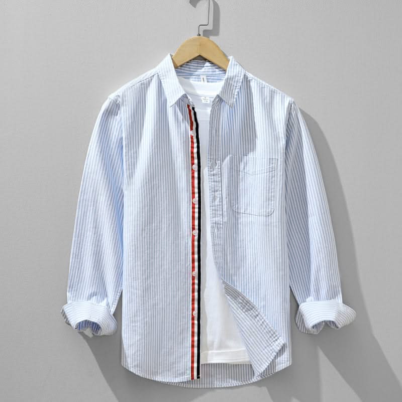 LUCAS | Striped shirt with point collar