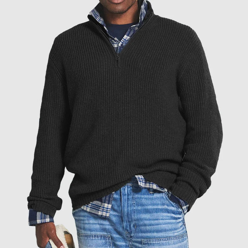 JAMES | Zip sweater with half-zip closure