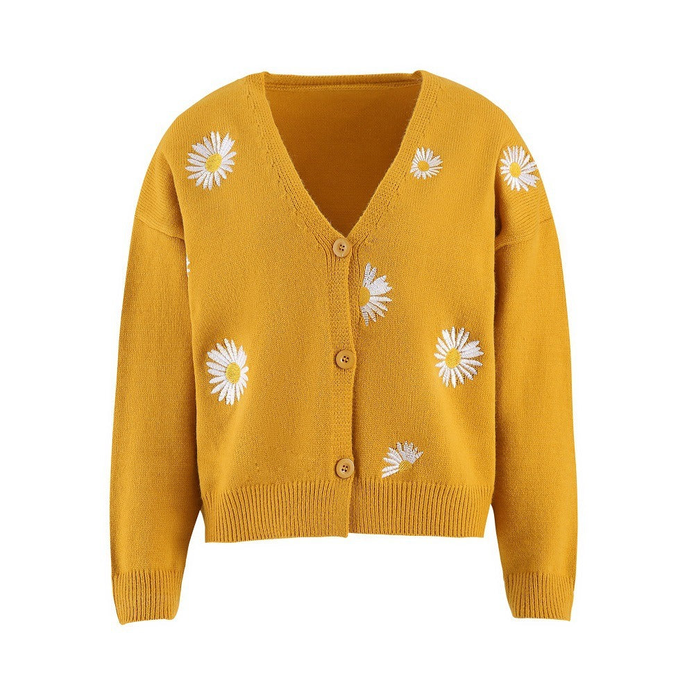 AVERY | Cardigan with floral embroidery