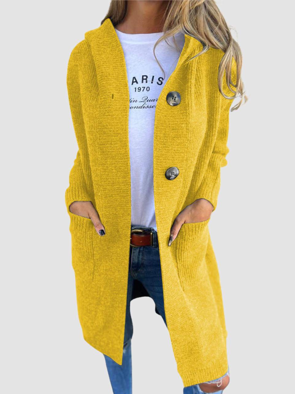 ELLA | Knitted cardigan with hooded design