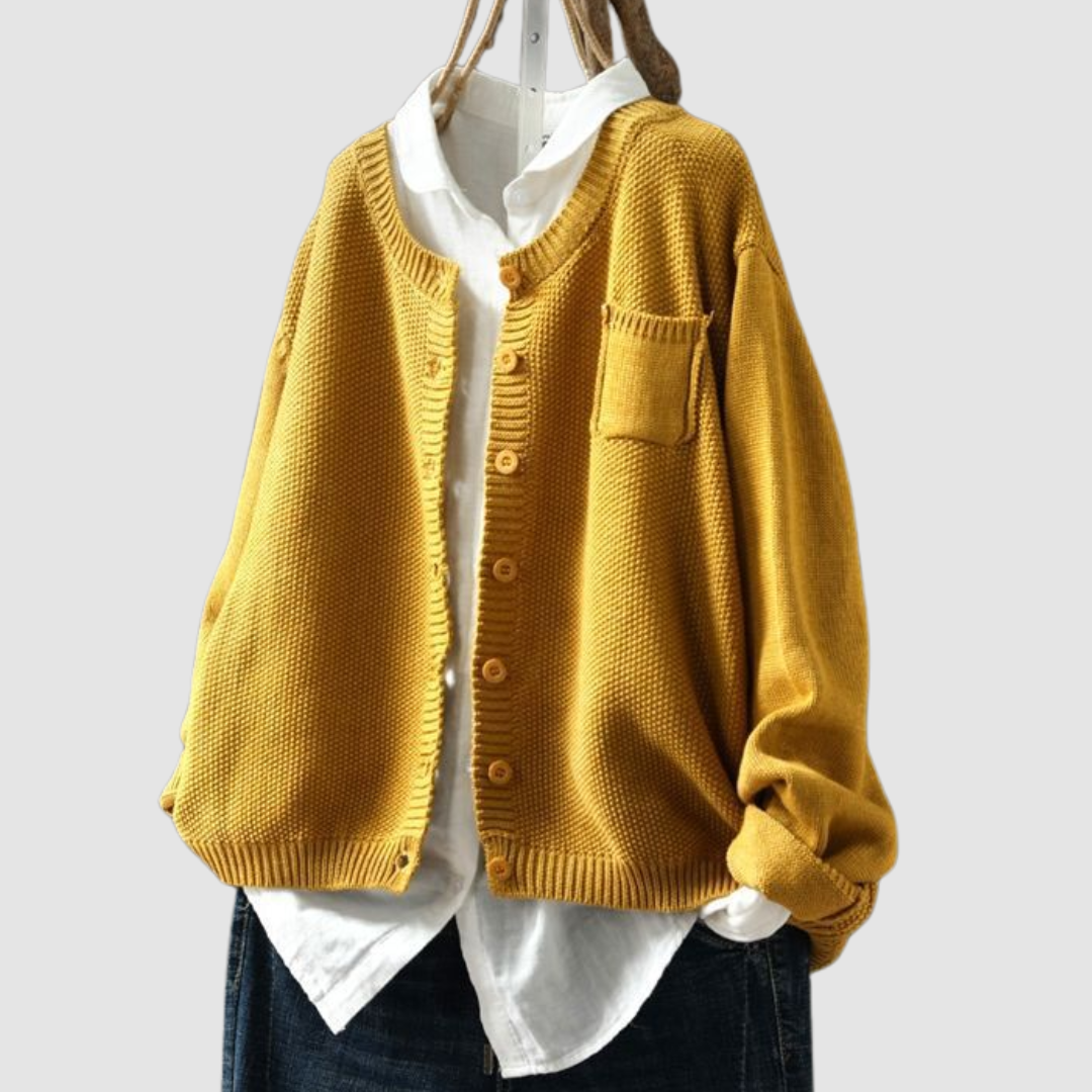 AMELIA | Knit cardigan with chest pocket