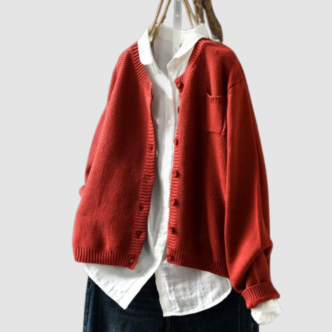 AMELIA | Knit cardigan with chest pocket