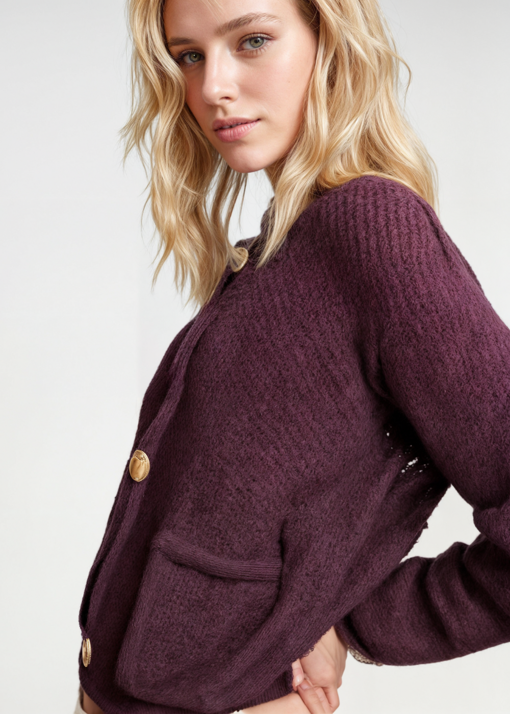 NORA | Knit cardigan with open front