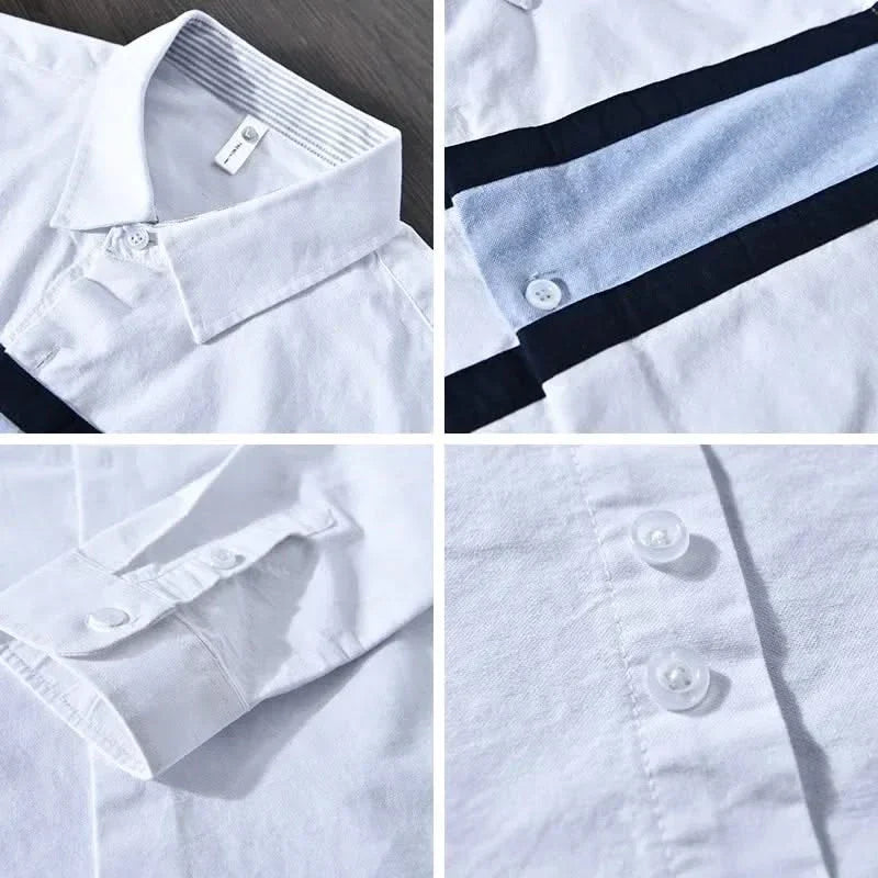 TOMMY | Panel shirt with horizontal stripes