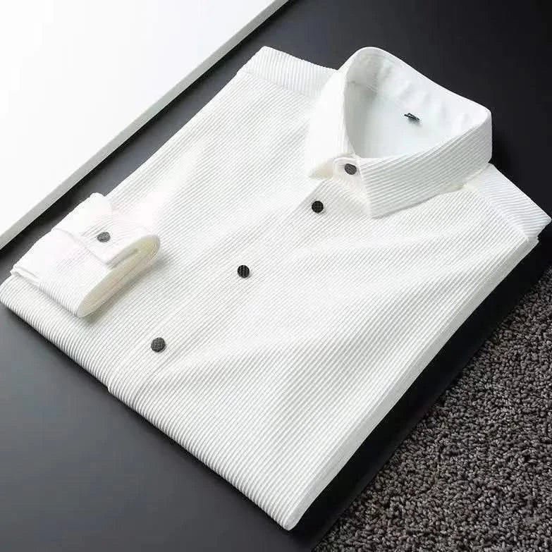 QUINN | Business shirt with slim vertical stripes