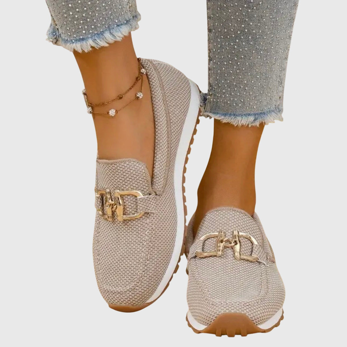 HARPER | Loafer with gold bit detail