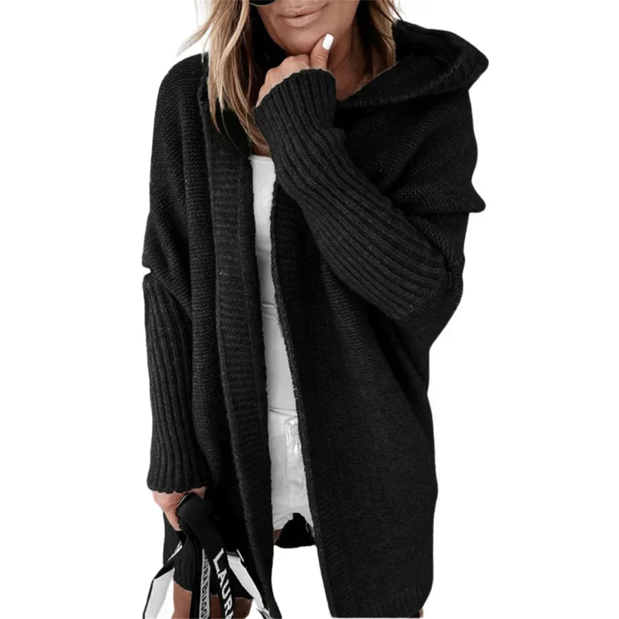 CHLOE | Mid-length cardigan with contrast stitching