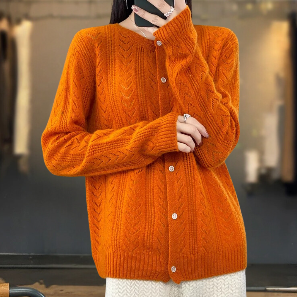 ELLA | Cardigan with cable-knit texture
