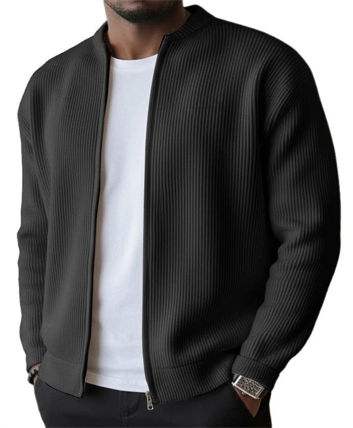 ANDRÉ FERRAN | Ribbed zip cardigan