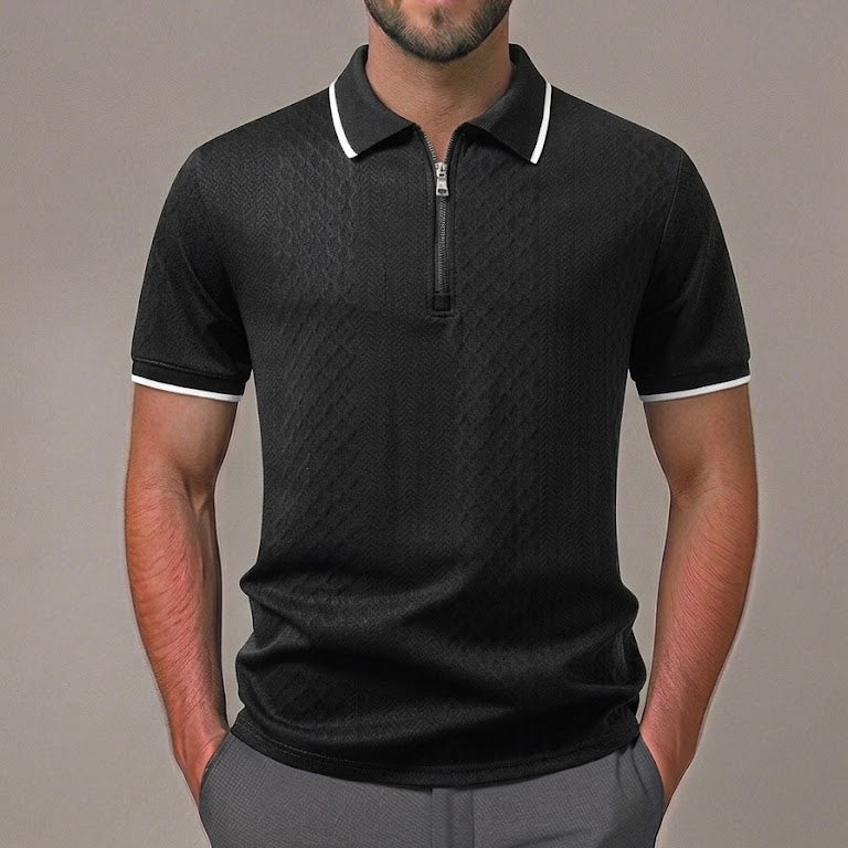 LUCAS | Polo with zip neckline