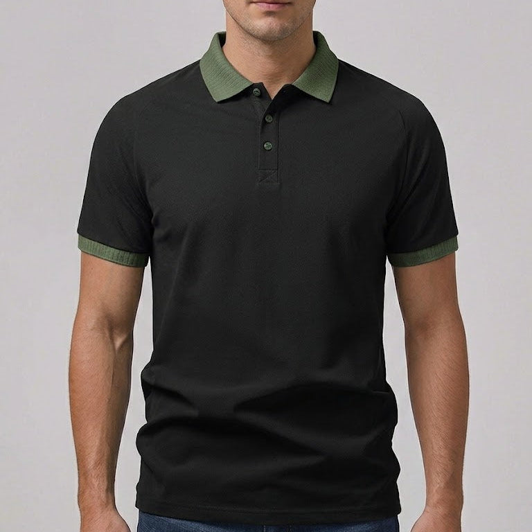 LEO | Polo with contrast collar