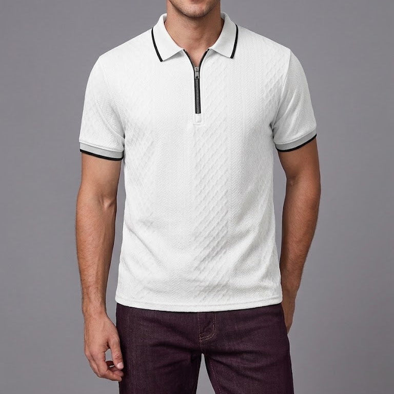 LUCAS | Polo with zip neckline